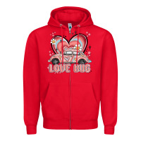 Red love bug Zipper Hoodie - MaliasSmallBusiness