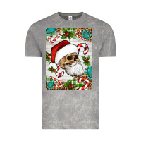 Cloud Rock Christmas hippie skeleton santa Vintage Tee - Artiststas