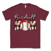 Burgundy Baseball Mom Classic Tee - CowhideDigitalArt