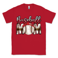 Red Baseball Mom Classic Tee - CowhideDigitalArt