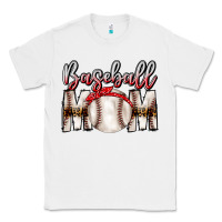 White Baseball Mom Classic Tee - CowhideDigitalArt