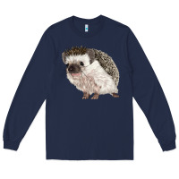 Navy Hedgehog Illustrations Long Sleeve Tee - LillyAllenDesigns