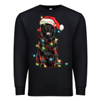Black christmas newfoundland dog Premium Sweatshirt - LillyAllenDesigns