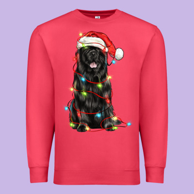 Christmas Newfoundland Dog Premium Sweatshirt Designed By Lillyallendesigns
