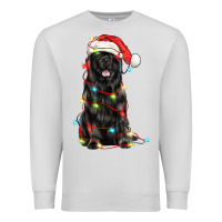 Dove Grey christmas newfoundland dog Premium Sweatshirt - LillyAllenDesigns