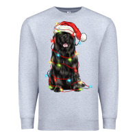 Heather Grey christmas newfoundland dog Premium Sweatshirt - LillyAllenDesigns