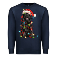 Navy christmas newfoundland dog Premium Sweatshirt - LillyAllenDesigns