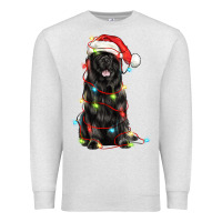 Oatmeal Heather christmas newfoundland dog Premium Sweatshirt - LillyAllenDesigns