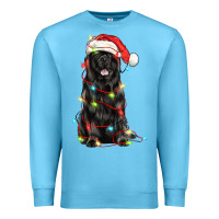 Ocean Blue christmas newfoundland dog Premium Sweatshirt - LillyAllenDesigns