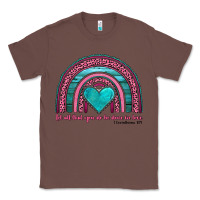 Chestnut valentine's day rainbow let all that you do be done in love 1 corinthi Classic Tee - AdoDesignShop