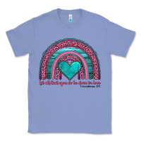 Colony Blue valentine's day rainbow let all that you do be done in love 1 corinthi Classic Tee - AdoDesignShop