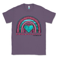 Lavender valentine's day rainbow let all that you do be done in love 1 corinthi Classic Tee - AdoDesignShop