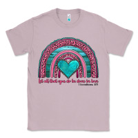Lilac valentine's day rainbow let all that you do be done in love 1 corinthi Classic Tee - AdoDesignShop
