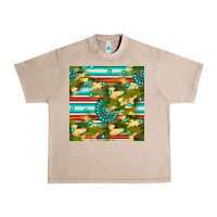 French Oak camouflage serape gemstone seamless pattern Urban Heavy Tee - BundleAndBundleShop