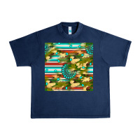 Navy camouflage serape gemstone seamless pattern Urban Heavy Tee - BundleAndBundleShop