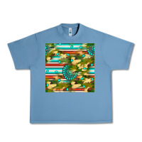 Pebble Blue camouflage serape gemstone seamless pattern Urban Heavy Tee - BundleAndBundleShop