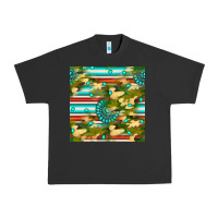 Pigment Black camouflage serape gemstone seamless pattern Urban Heavy Tee - BundleAndBundleShop