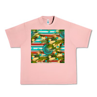 Salmon camouflage serape gemstone seamless pattern Urban Heavy Tee - BundleAndBundleShop