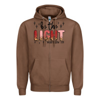 Chestnut be the light Zipper Hoodie - MaliasSmallBusiness