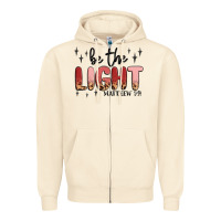Sandshell be the light Zipper Hoodie - MaliasSmallBusiness
