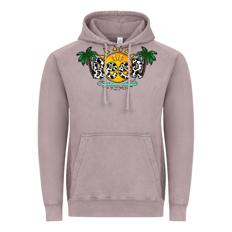 Beer Sunshine Vintage Hoodie by CowhideDigitalArt | Teevron