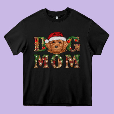 Heavy Core Tee Christmas Toy Poodle Dog Mom