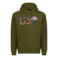 Army Green Blessed Teacher Premium Hoodie - Bettercallsaul