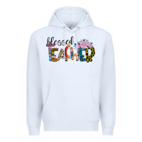 White Blessed Teacher Premium Hoodie - Bettercallsaul