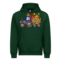 Forest Green mardi gras tractor Urban Hoodie - CowGirlArtShop