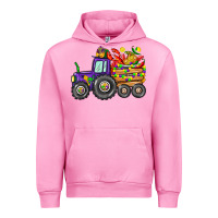 Fuchsia Pink mardi gras tractor Urban Hoodie - CowGirlArtShop