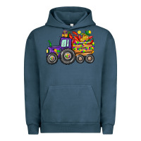 Pigment Midnight Navy mardi gras tractor Urban Hoodie - CowGirlArtShop