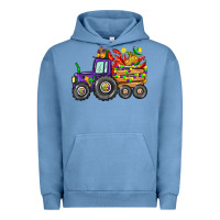 Pigment Pebble Blue mardi gras tractor Urban Hoodie - CowGirlArtShop