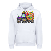 White mardi gras tractor Urban Hoodie - CowGirlArtShop