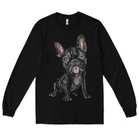 Black french bulldog Long Sleeve Tee - BarkalooDesign