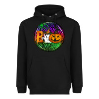 Black halloween round earrings 3 Heavyweight Hoodie - BundleAndBundleShop