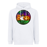 White halloween round earrings 3 Heavyweight Hoodie - BundleAndBundleShop
