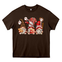 Chocolate Brown baseball gnomes Heavy Core Tee - Zillion Design Studio