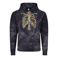 Cloud Black Christmas Rib Cage Vintage Hoodie - FaDigitalArtStudio