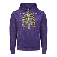 Cloud Purple Christmas Rib Cage Vintage Hoodie - FaDigitalArtStudio