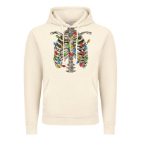 Vintage Artic Christmas Rib Cage Vintage Hoodie - FaDigitalArtStudio