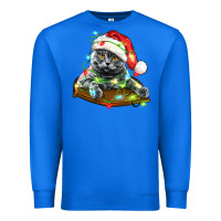 True Royal christmas scottish fold cat Premium Sweatshirt - LillyAllenDesigns