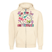 Sandshell you give me butterflies Zipper Hoodie - MaliasSmallBusiness