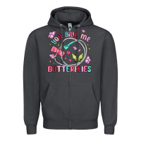 Smoke you give me butterflies Zipper Hoodie - MaliasSmallBusiness