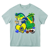 Arona brazil hearts Heavy Core Tee - texasbilliewilder