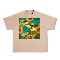 Burro camouflage turquoise glitter sunflowers seamless pattern Urban Heavy Tee - BundleAndBundleShop