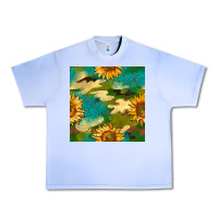 Grape Ice camouflage turquoise glitter sunflowers seamless pattern Urban Heavy Tee - BundleAndBundleShop
