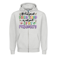 Dove Grey at this point being tired is just part of my perso Zipper Hoodie - MaliasSmallBusiness