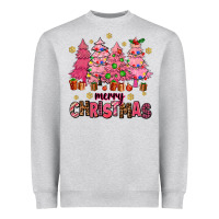 Heather Grey pink christmas trees Heavyweight Sweatshirt - AdoDesignShop