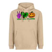 Mushroom peace love halloween Heavyweight Hoodie - BundleAndBundleShop