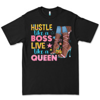 Black hustle like a boss live like a queen Premium Tee - texasbilliewilder